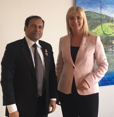 Antrittsbesuch des neuen indischen Generalkonsuls Sugandh Rajaram - herzlich willkommen in München! 